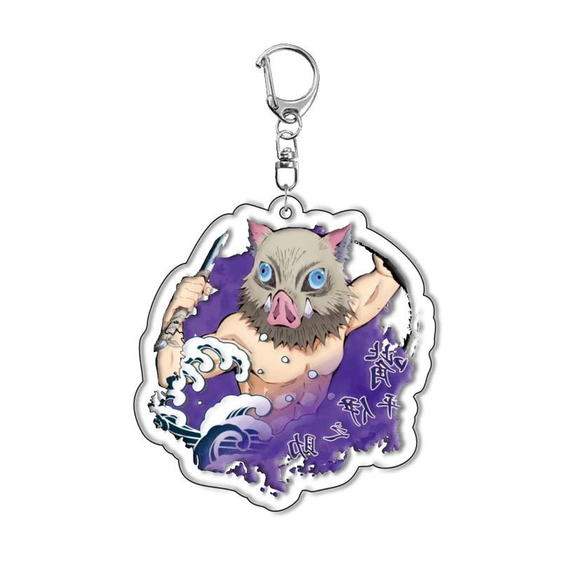 Demon Slayer Kimetsu Yaiba Kamado Tanjiro Nezuko Acrylic Keychain Anime Merchandise Cross Border Ready Stock no Carry Mini Lightweight Portable Cute