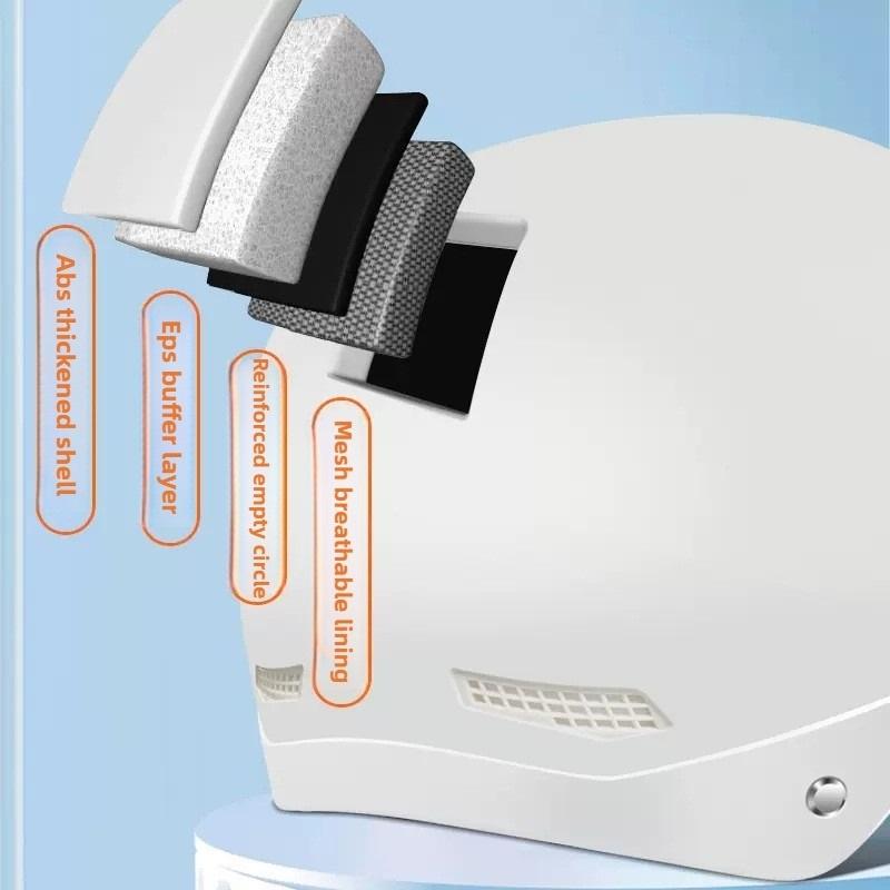 Capacete de Segurança para Bicicleta Certificado 3C para Homens e Mulheres Adultos Bicicleta Elétrica Motocicleta Ciclismo Capacete Meio Capacete com Óculos