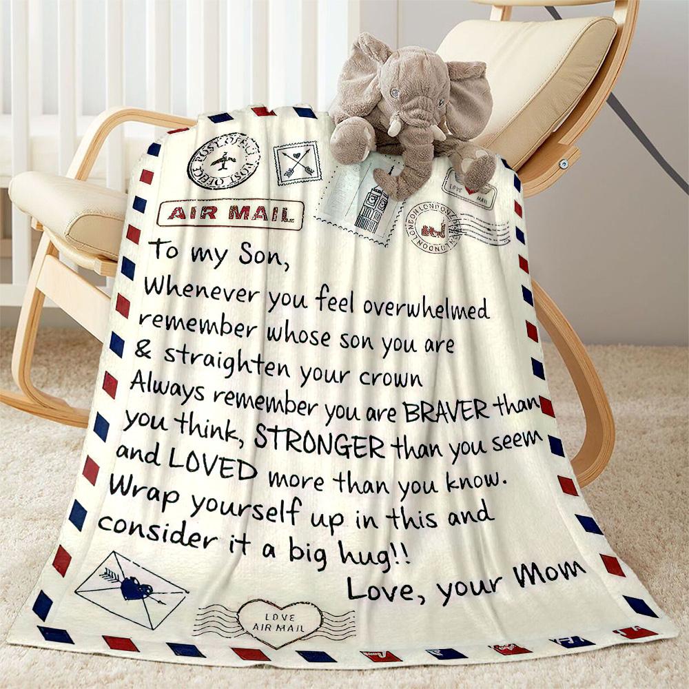 Love Letter To Son Blankets are suitable for living rooms,making them an ideal choice for outdoor travel and gifts.