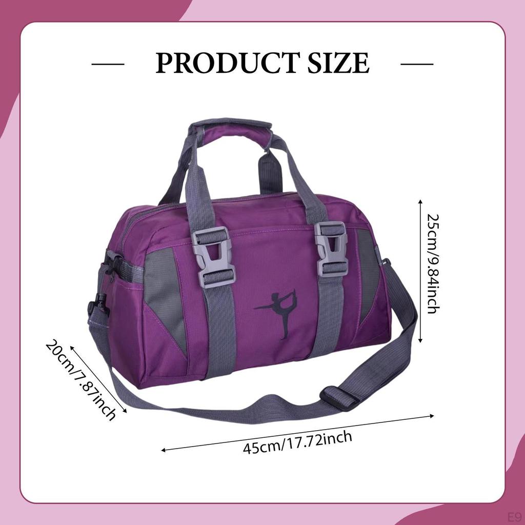 Torba Fitness Crossbody na Przybory Toaletowe Lekka Damska Torba do Przechowywania Regulowany Pasek na Ramię