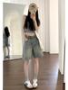 High-Waisted Retro Women's Denim Shorts: Trendy, Versatile, Slimming Five-Point Petite Fit for Summer