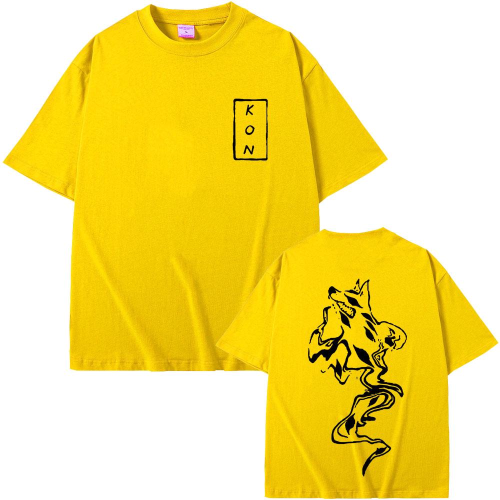 Anime Chainsaw Man T Shirts Hayakawa Aki Fox Devil Kon Graphic Short Sleeve Mens Womens Manga Fashion Oversized Tshirt Tops