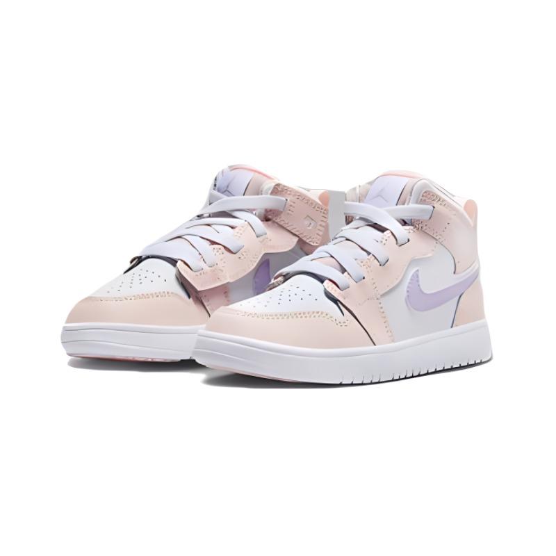 Air Jordan 1 Mid ALT PS Pink Wash Kids Sneakers White Violet-Frost FQ1311-601