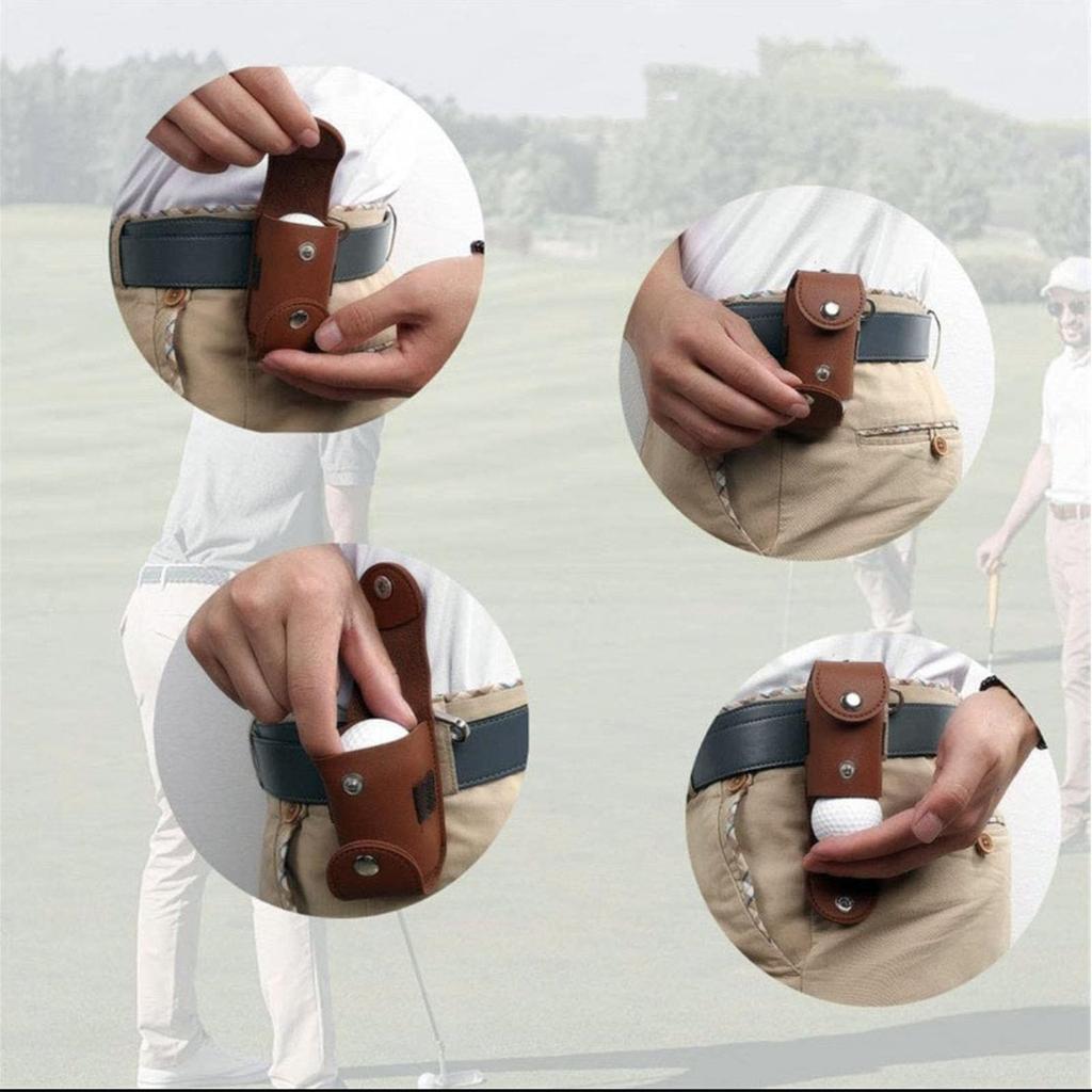 Golf ball case - Stores golf forks in PU leather