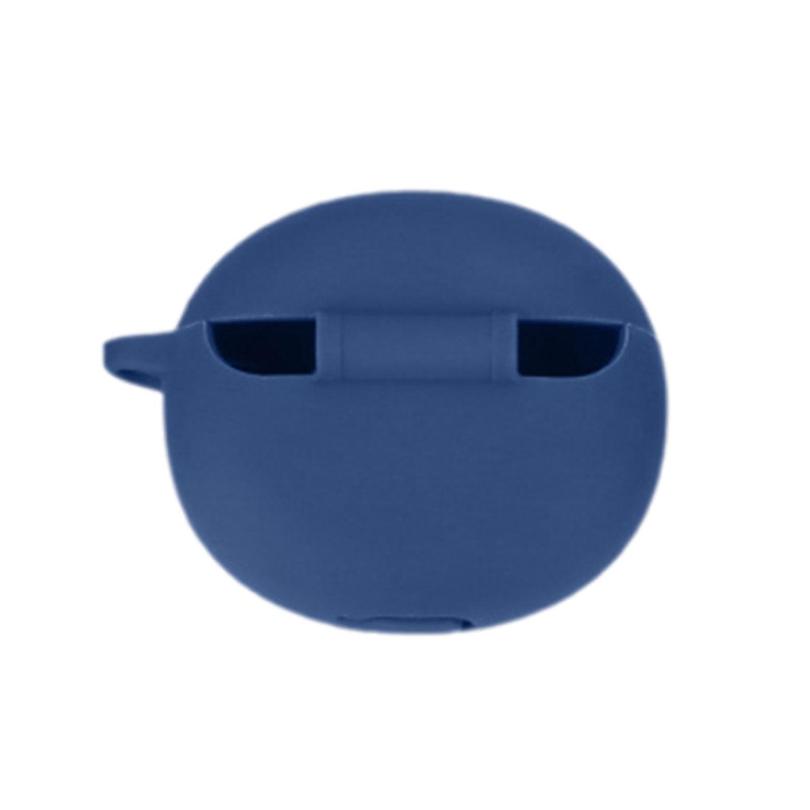 

Гибкий защитный чехол для наушников Realme Buds T01, противоударный чехол, моющийся корпус, пылезащитный чехол, мягкая кожа темно-синий