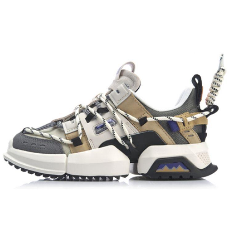 

Li Ning Pangu Trek New York Fashion Week Удобные универсальные нескользящие легкие низкие туфли для папы Женские кроссовки цвета хаки и коричневого цвета AGLP088-4