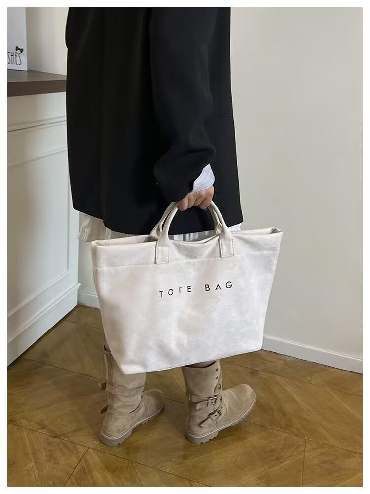 2025 New European & American Style Women's Large Capacity Letter Tote Bag