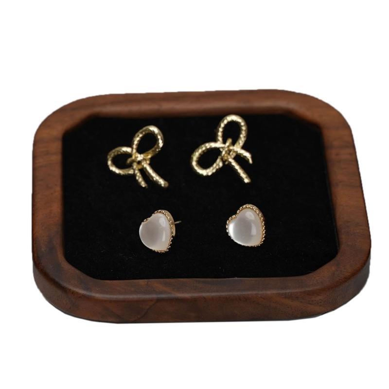 X6HE 6 Styles Earring Stand Ear Tray Jewelry Photography Display Retail Holder