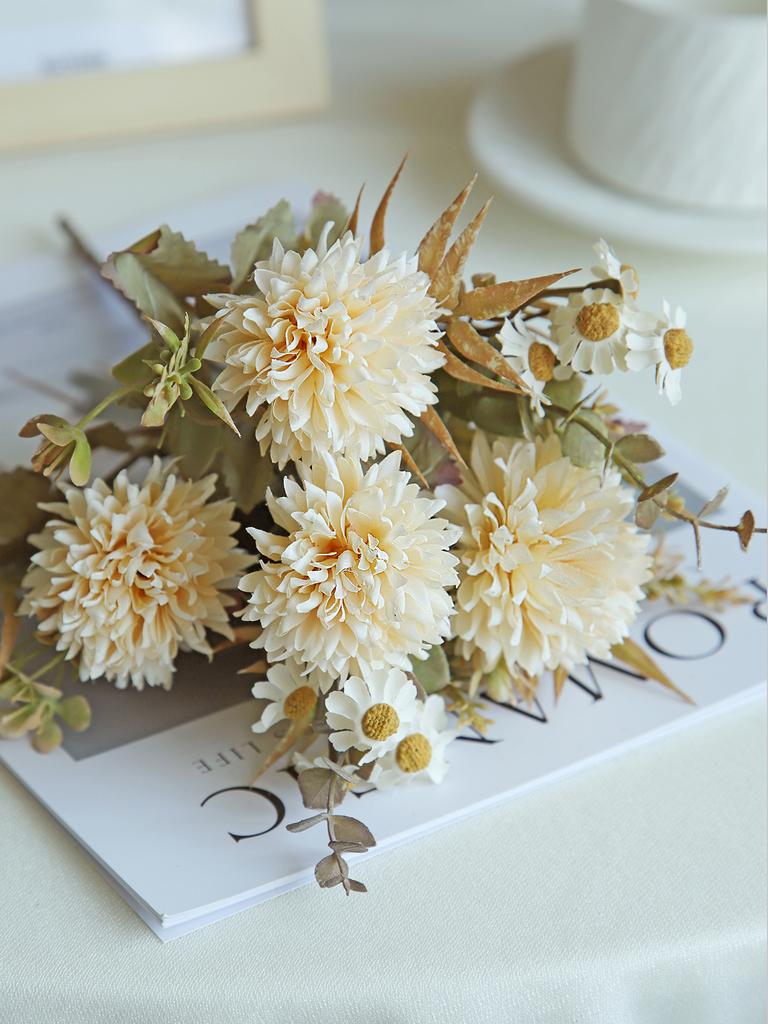 1Pc Silk Chrysanthemum Artificial Flowers Diy Wedding Home Christmas Room Decor Bridal Bouquets Table High Quality Vases Fillers