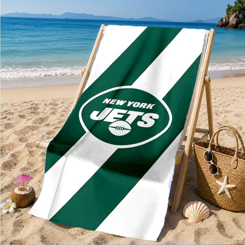 New York Football Logo Beach Towel, Microfiber Beach Towel, Perfect For Pool, Beach, Travel, Home Decor Beach Party Fan gifts