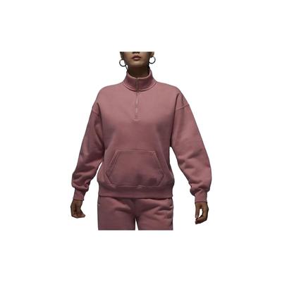 Flight Solid Color Stand Collar Half-Zip Fleece Sweatshirt Women Tops FD7222-618