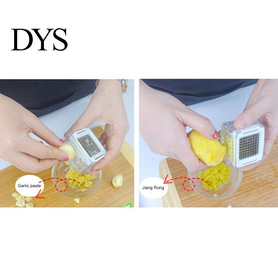 Small Box Garlic Chopper Press Masher Cube Tool BPA-Free Stainless Steel Blades Minces Ginger And Mincer Slices Easy to Clean Store Durable