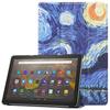 PU Leather Trifold Stand Cover Auto Wake/Sleep Folding Stand Folio Cover Shockproof Cover with Bracket for Fire Tablet 10 2025