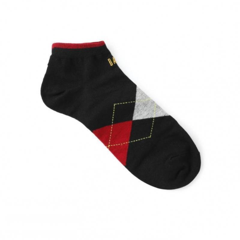 DakS Men S Ankle 4 pairS Set Check Pattern dbSS4f901bk