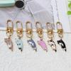 Wowjimi 6 Piece Pendant Literary Cute Cat Key Chain Gokin Stylish Pendant Key Ring