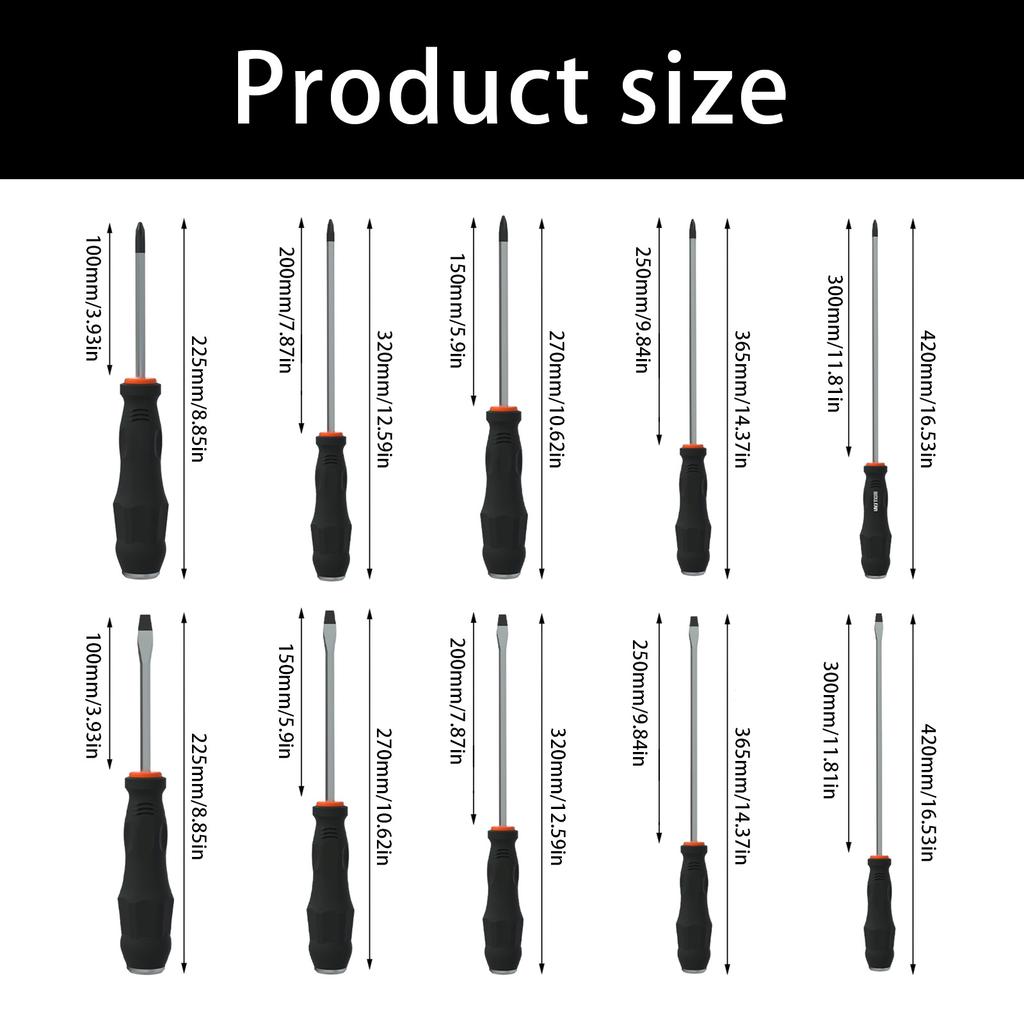 Multipurpose Handle Screwdriver With Magnetic Insulated Security Repair Hand Tool Crossing/Straight Type Screw Driver