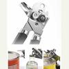 Manual Can Opener Stainless Steel with Non Slip Rubber Handle and Safety Magnet for Clean and Safe Lid Removal