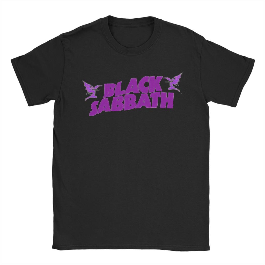 Black Sabbath Purple Logo T Shirt Hip Hop T-Shirts Short Sleeve Awesome Tshirt Summer Cotton Comfortable Oversized Tees