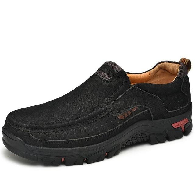 Fashion Genuine Leather Casual Shoes Men Sneakers Brand 2025 Mens Loafers Moccasins Breathable Slip On Driving Shoes Plus Size38-48