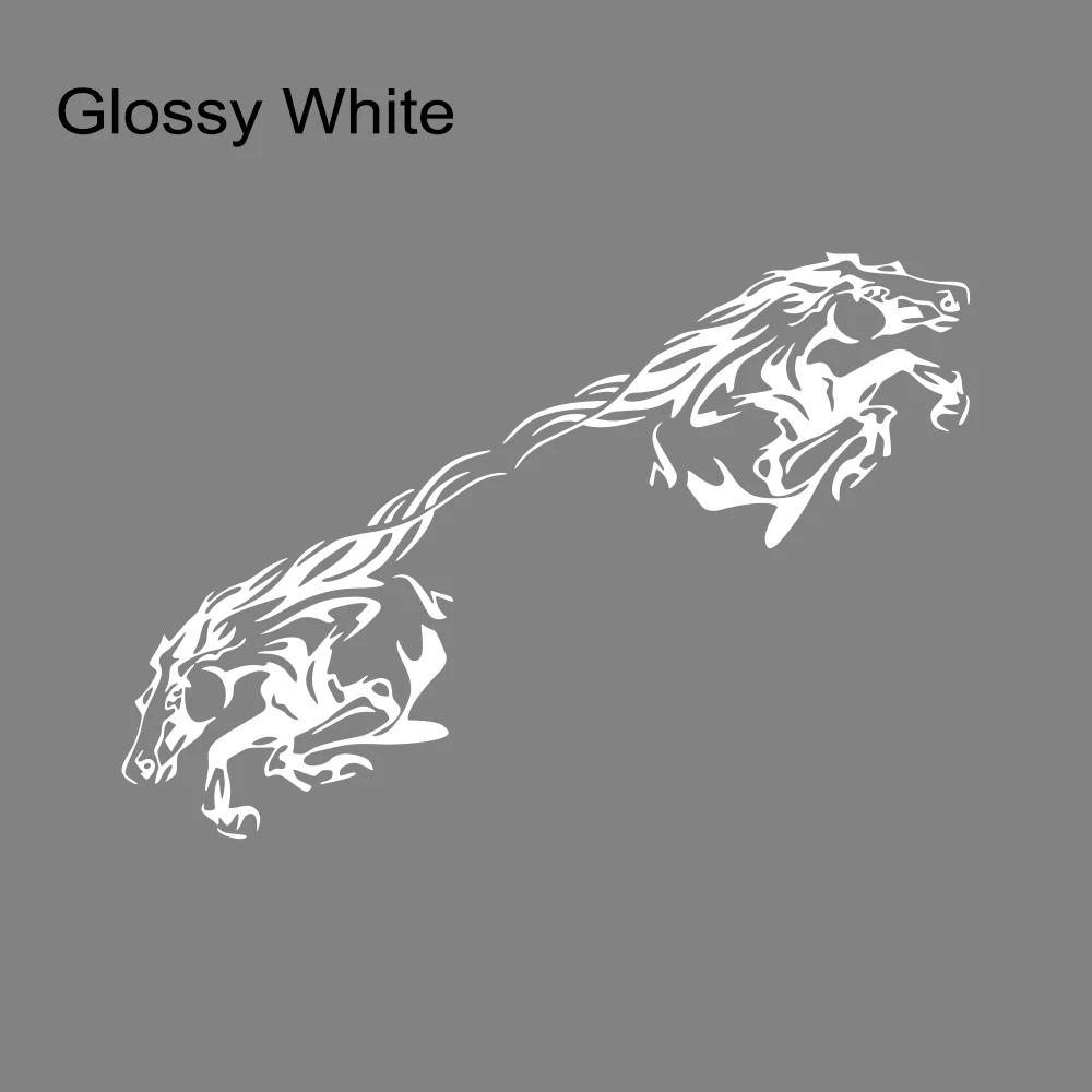 2 Stück Galoppierendes Pferd Aufkleber Auto Karosserie Seite Vinyl Aufkleber Dekoration LKW Transporter Pick-up Grafiken Wasserdicht Auto Dekor Zubehör