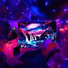 Interstellar Waterfall Galaxy Fluorescent Tapestry Dive into the UniverseUV tapestry wall hanging bedroom home party decoration