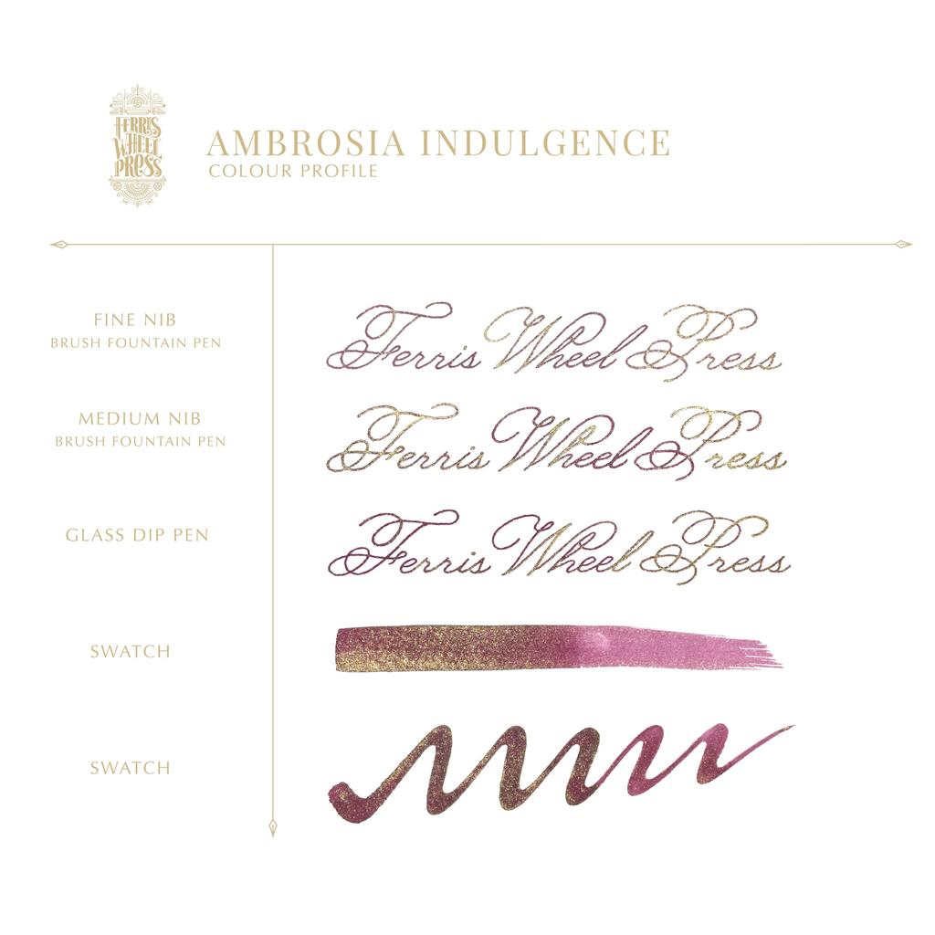 Ferris Wheel Press Fountain Pen Ink, FerriTales Collection, Red and Gold Shimmer, 85ml