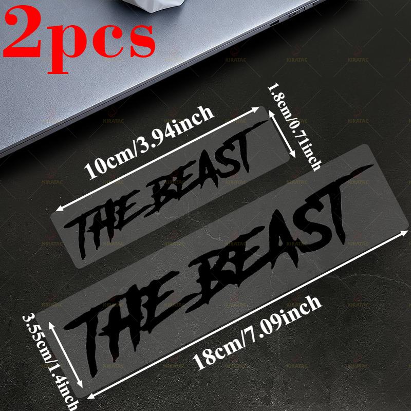 2 Größen Kombipack THE BEAST Motorradaufkleber Wasserdicht für Motorrad-Kraftstofftanks, Helme, Fahrradkarosserien, Universelle Vinyl-Aufkleber