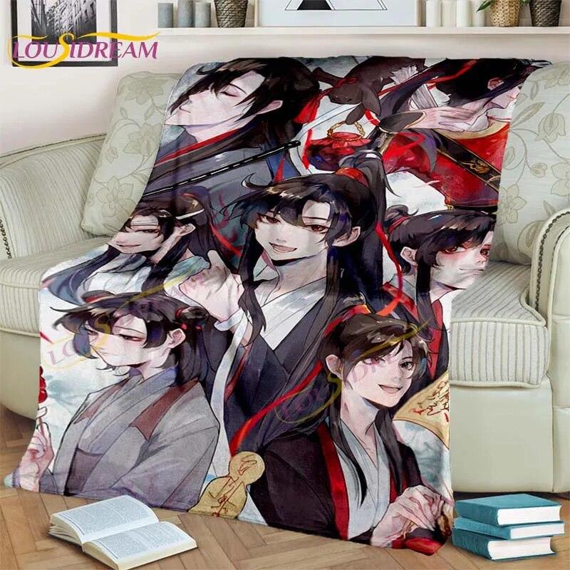 Official Grandmaster of Demonic Blanket Cartoon Blankets Wei Wu Xian Blankets Bed Sofa Soft Blanket Novel Lover Fan Gifts