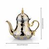 North African Teapot Stainless Steel Arabic Polished Tea Kettle for Hosts, Table Decoration