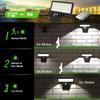 Solar OutdoorLights Motion Sensor with Control Security Flood Waterproof Light 4 Modes 90 LEDs Wall Lights for Porch Yard Garden