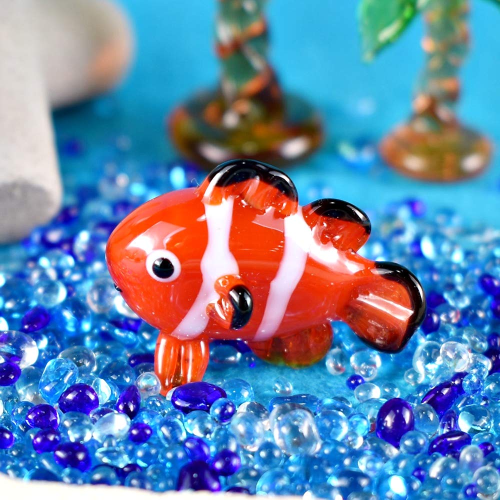 Four Cart Cute Handmade Glass Clownfish CKK026