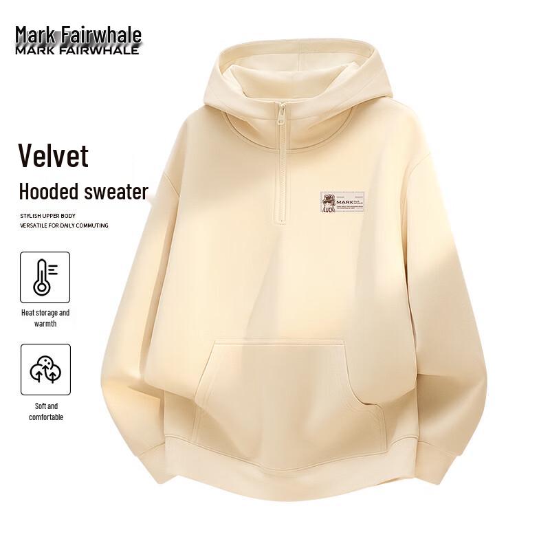 Mark Fairwhale Men s Fleece-Lined Half-Zip Hooded Sweatshirt 3XL