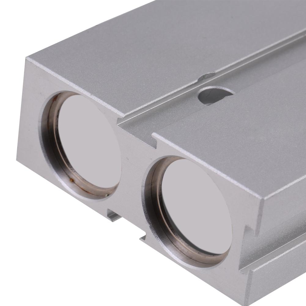 1pc 20mm Bore 100mm Stroke Double Rod Double Acting Aluminum Alloy Pneumatic Air Cylinder