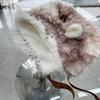 Spotted Fuzzy Leg Warmers Cute Deer Hood with Lace Women Fluffy Boot