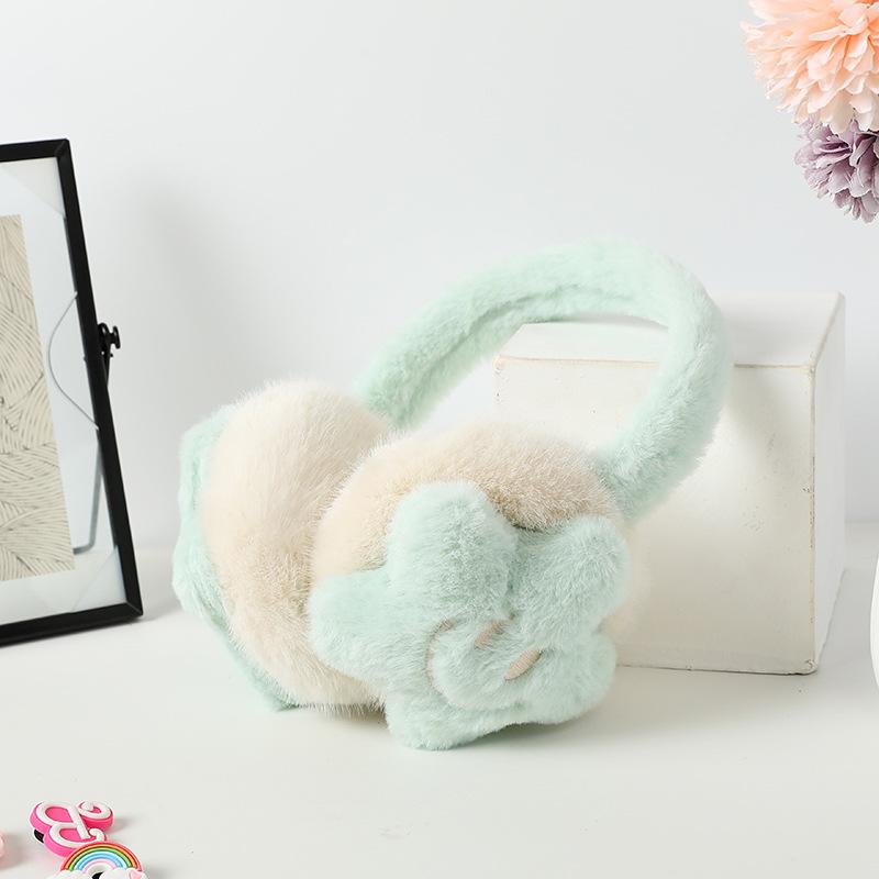Cold Protection Student Ear Covers Cute Cartoon and Warm Plush Foldable Ear Cups for Autumn and Winter Outdoor Cycling Ear Packs