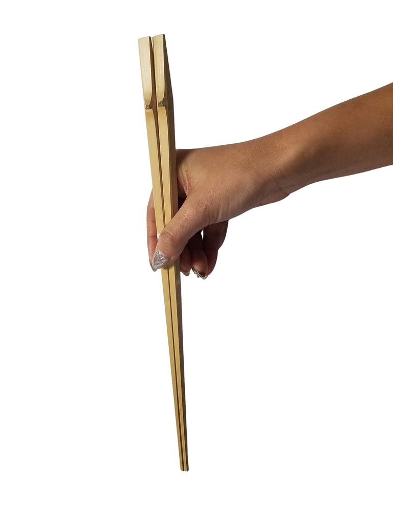 Kikusui Japanese Vegetable Chopsticks (Unpainted, Four-Sided Beveled, 33cm)