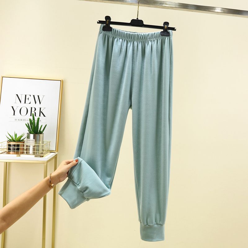 

Бархатные повседневные брюки Осень и Зима Брюки на все случаи жизни Женские больших размеров Свободные Брюки-джоггеры, стройнящие фигуру С флисовой подкладкой С высокой талией Для тренировок Deep Bean Green 2XL (70.00 kg-85.00 kg recommended