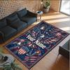 Birds Theme Crystal Velvet Floor Rug Personalized Custom Name Text Warm Carpet Home Decoration