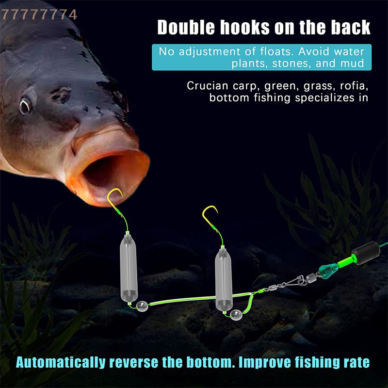 Highly-Durable Anti-separation Base Fishing Hook; 1PC Double Hook For Live Bait With Double Bait Keeper Barbs