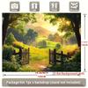 2D Sonnenaufgang Landschaft Fotografie Hintergrund Grünes Scheunentor Natur Hintergrund