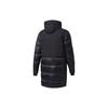 Reebok Einfarbige lange Kapuzen-Casual-Warm-Daunenjacke Herren Oberbekleidung Schwarz GU5756