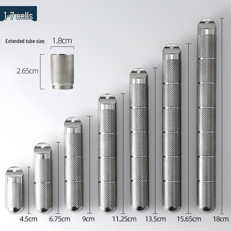Compact Titanium Non-slip Pill Box - Multi-compartment, Waterproof, Moisture-proof, Perfect for On-the-go Storage