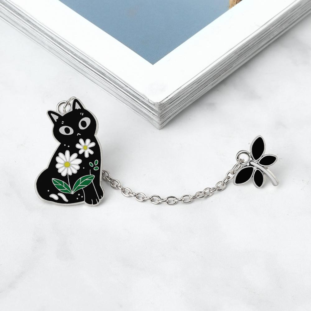 Various Custom Enamel Pins Creative Cartoon Brooch with Chain Unique Decorative Clothes Bags and Hats Accessories Gifts for Kids