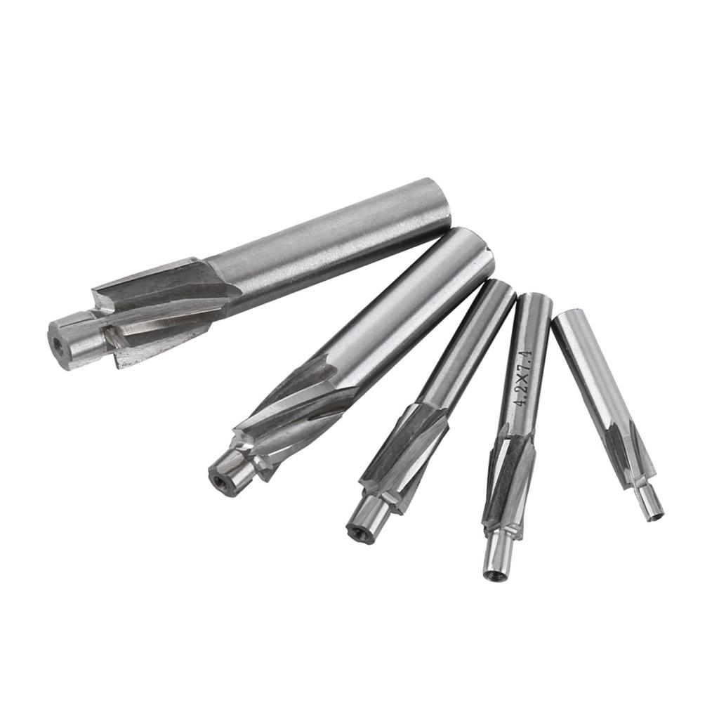 5pcs Countersink End Mill Cutter Slot Drill Bits Tool M3 M4 M5 M6 M8 Drill Milling Bits