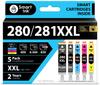 Smart Ink Compatible Ink Cartridges for Canon Combo Compatible with Canon Printers Pixma 281, 280, PGI-280XXL, CLI-281XXL (5 Pack). TR8520, TS9120,