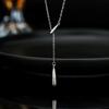 New 925 Sterling Silver Necklace Simple Style Geometric Shape Pendant Women CHoker Birthday Gift Exquisite Jewelry