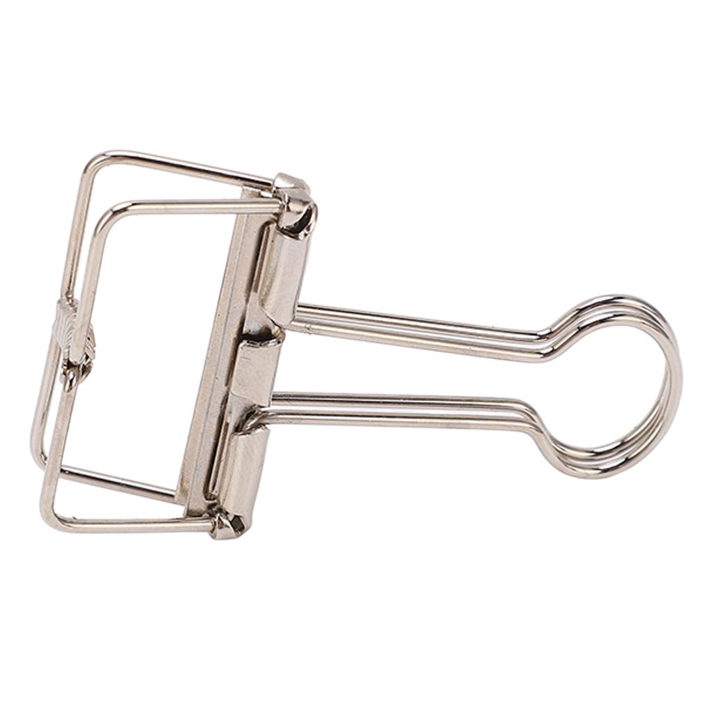 50Pcs Metal Hollow Binder Clips Multipurpose Durable Paper Clamps for Document Certificate Ticket Clothes Silver
