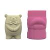 Practical Bear Flower Pots Sturdy Silicone Mold Cement Plaster Craft Supplies for Garden and Indoor Decoration