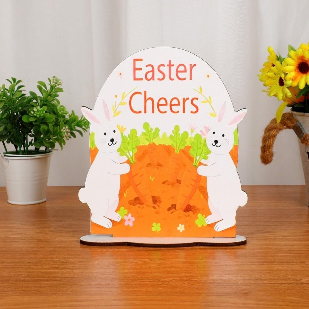 Handmade Easter Bunny Decor Cartoon Bunny Eggs Decor Easter Table Centerpieces  Tabletop Display