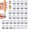 16 Pcs Transparent Silicone Chair Leg Protectors With Non Slip Felt Bottom Noise Reduction Perfect For Hardwood Floors Home